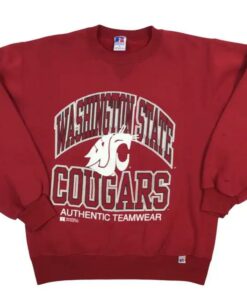 Vintage Washington State Cougars Crewneck Sweatshirt, WSU Sweatshirt Gifts for Fans, Washington State Cougar Sweatshirts