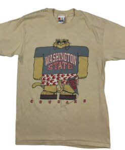 Vintage Washington State Cougars Single Stitch T-Shirt, WSU Sweatshirt Gifts for Fans, Washington State Cougar Sweatshirts