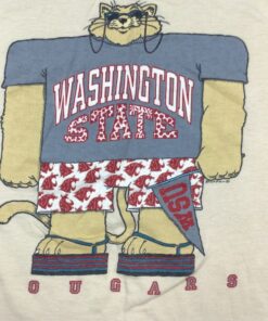Vintage Washington State Cougars Single Stitch T-Shirt, WSU Sweatshirt Gifts for Fans, Washington State Cougar Sweatshirts