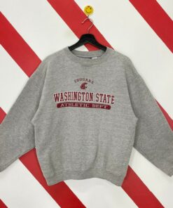 Vintage Washington State Cougars Sweatshirt Cougars Crewneck University Washington Sweater Washington Cougars Print Logo