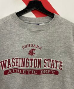 Vintage Washington State Cougars Sweatshirt Cougars Crewneck University Washington Sweater Washington Cougars Print Logo