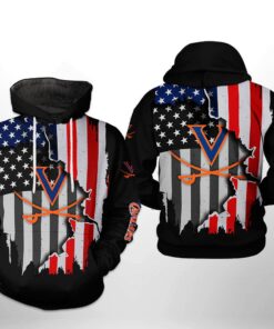 Virginia Cavaliers Ncaa Us Flag 3D All Over Print Hoodie Zip Hoodie Gifts For Fans