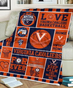 Virginia Cavaliers Sherpa Fleece Blanket Gifts for NCAA Fans