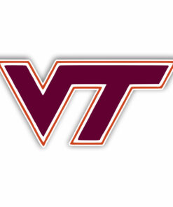 Virginia Tech Hokies Full Color Vinyl Decal For Car Door Windows Gifts For Football Fans