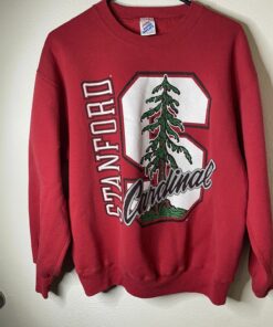 Vtg Jerzees Super Sweats Stanford Cardinal Red Tree Graphic, Stanford Cardinal Sports Fan Sweatshirt, Hoodie, Shirt Full Size, Gifts for Fans