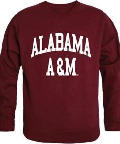 W Republic Aamu Alabama A&M University Bulldogs Arch Crewneck Pullover Sweatshirt Sweater Maroon