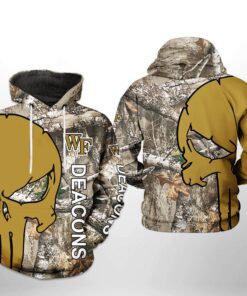 Wake Forest Demon Deacons Ncaa Camo Veteran Hunting 3D All Over Print Hoodie, Zip-Up Hoodie