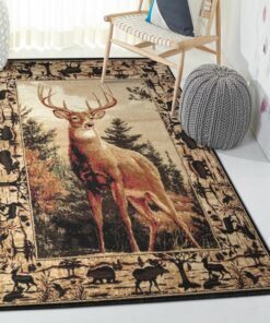 Washable Area Rugs, Woodside Rug, Rustic Rug, Rustic Lodge Area Rugs, Carpet for Living Room A44