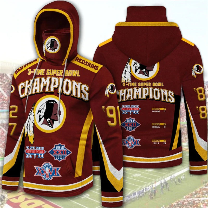 Washington Football Team Hoodies 3 Times Super Bowl Champions Gifts for Fans