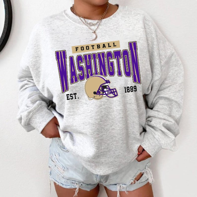 Washington Huskies Football Sweatshirt, Vintage Style Huskies Football, Football Sweatshirt, Washington Huskies Sweatshirt