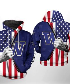 Washington Huskies Ncaa 3D All Over Print Hoodie, Zip-Up Hoodie