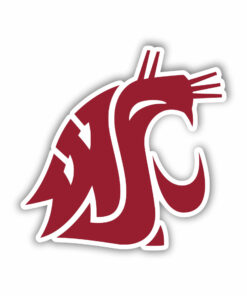 Washington State Cougars Full Color Vinyl Decal For Car Door Windows Gifts For Football Fans