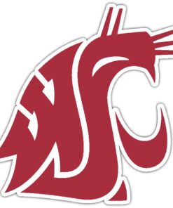 Washington State Cougars NCAA Logo Vinyl Decals Sticker For Car Truck Door And Window Laptop Gift For Fans