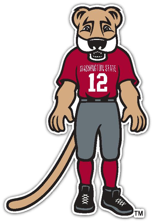 Washington State Cougars NCAA Logo Vinyl Decals Sticker For Car Truck Door And Window Laptop Gifts For Fans