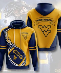 West Virginia Mountaineers Football Team Ncaa 3D Hoodie 3D All Over Print Hoodie, Zip-Up Hoodie