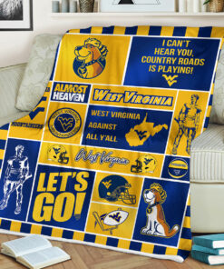 West Virginia Mountaineers Sherpa Fleece Blanket Gifts for NCAA Fans