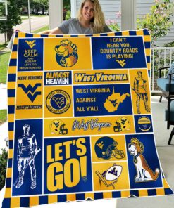 West Virginia Mountaineers Sherpa Fleece Blanket Gifts for NCAA Fans