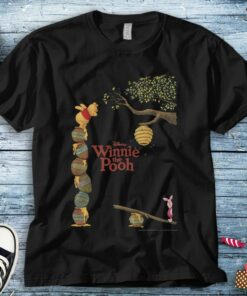 Winnie The Pooh Cute Pooh And Piglet Honey Pot Stack Disney Unisex Tee Adult T-shirt Kid Shirt Long Sleeve Hoodie Sweatshirt Woman's Tank