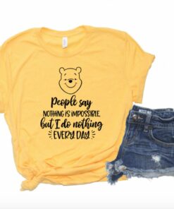 Winnie the Pooh Shirt, I Do Nothing Every Day, Disney Shirts, Disney Shirts for Women, Unisex Disney Shirts, Funny Disney Shirt Gift For Men Women Kid Hoodie Sweatshirt Toddler Shirt