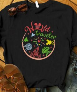 World Traveler Disney Shirt, Disney Family Shirt, Matching Disney, Disney Vacation Shirt, Disney Trip, Retro Disney Tee Shirt, Disneyworld Gift Adult Kid Toddler Tee