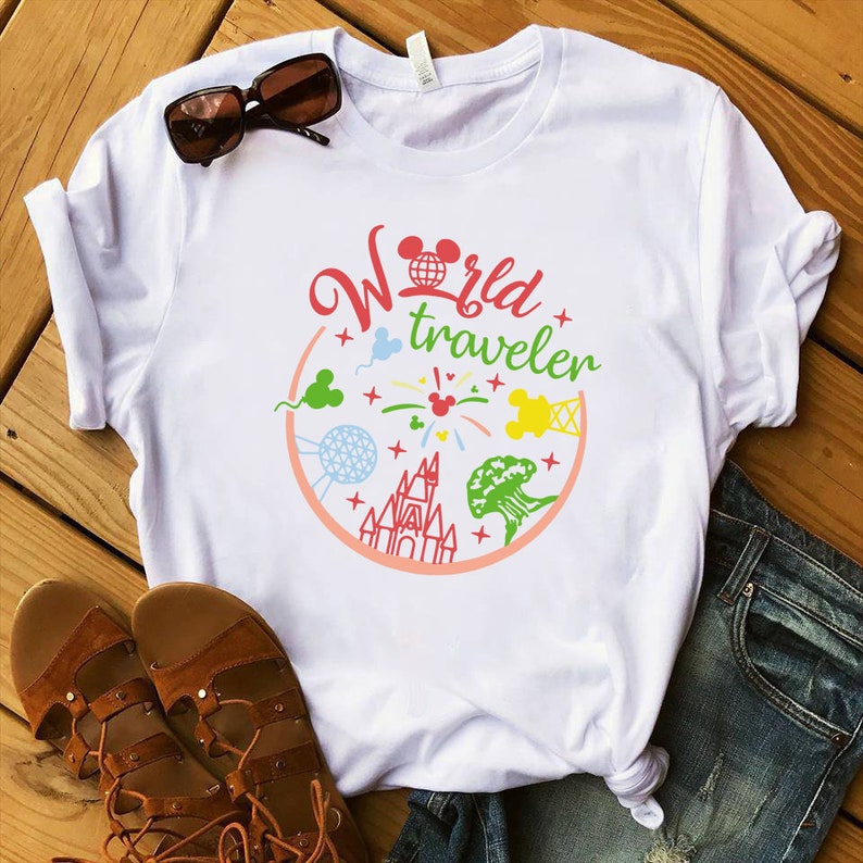 World Traveler Disney Shirt, Disney Family Shirt, Matching Disney, Disney Vacation Shirt, Disney Trip, Retro Disney Tee Shirt, Disneyworld Gift Adult Kid Toddler Tee