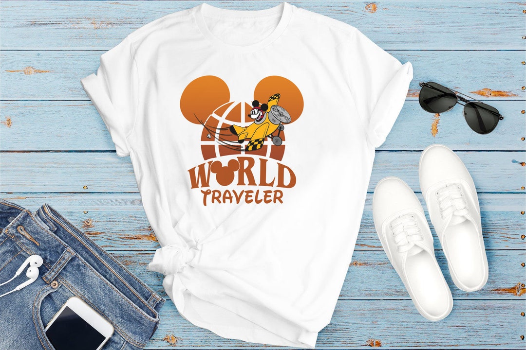 World Traveler Shirt, Mickey Shirt, Mickey Head Shirt, Disney Epcot Shirt, Family Epcot Shirts, Family vacation travel shirt Gift Adult Kid Toddler Tee