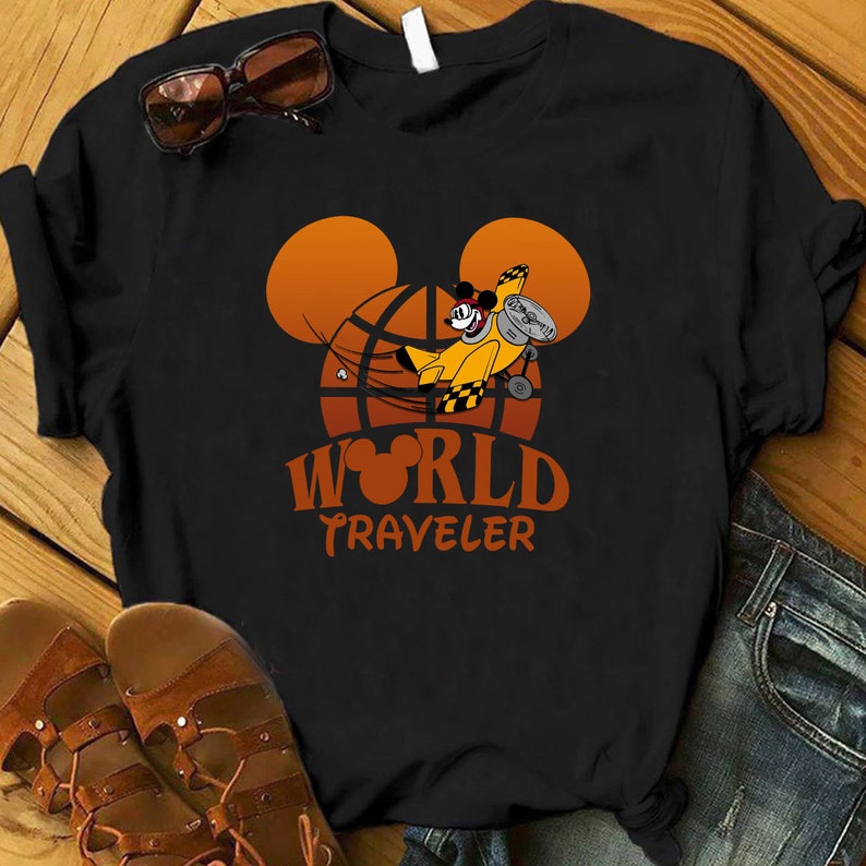 World Traveler Shirt, Mickey Shirt, Mickey Head Shirt, Disney Epcot Shirt, Family Epcot Shirts, Family vacation travel shirt Gift Adult Kid Toddler Tee