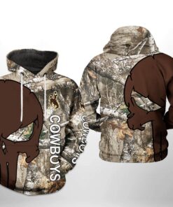 Wyoming Cowboys Ncaa Camo Veteran Hunting 3D All Over Print Hoodie, Zip-Up Hoodie