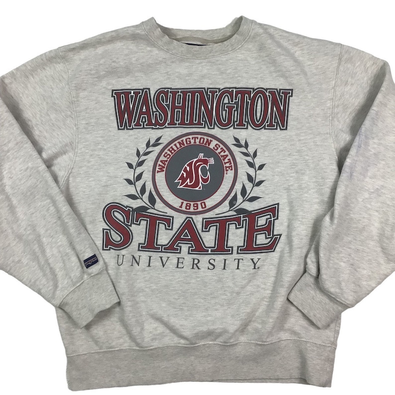 Y2K Washington State Cougars Crewneck Sweatshirt, Washington State Cougar Sweatshirts, Gifts For NCAA Fans
