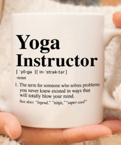 Yoga Instructor Definition, Gifts For Yoga Teacher, Yoga Lovers Ceramic Coffee Mug, Idea Birthday, Thanks Giving, Christmas Gifts