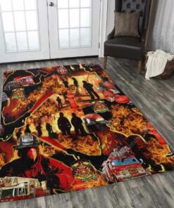 in Day of Firefighter Rugs, Firefighter Area Rug, Fireman Carpet Gifts for Dad, Son, Fireman, Firefighter Lovers