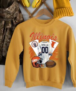 Vintage Style Illinois State University Crew Neck Sweatshirt Gifts for Fans