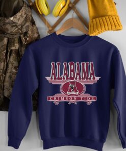 Vintage Style Alabama Crimson Tide Sweatshirt Hoodie Shirt Full Size Gifts for NCAA Fans