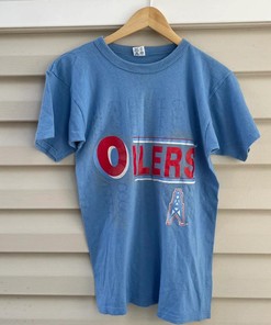 1980s Champion Houston Oilers Tshirt Pullover Hoodie Crewneck Sweatshirt Reprinted Full Color Full Size Gifts For NFL Fans