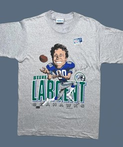 1980s NFL Seattle Seahawks Steve Largent Tshirt Pullover Hoodie Crewneck Sweatshirt Reprinted Full Color Full Size Gifts For NFL Fans