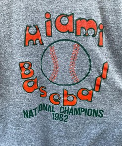 1982 University Of Miami Baseball National Champions T-Shirt Sweatshirt Pullover Hoodie Reprinted Full Color Full Size Gift For NCAA Fans