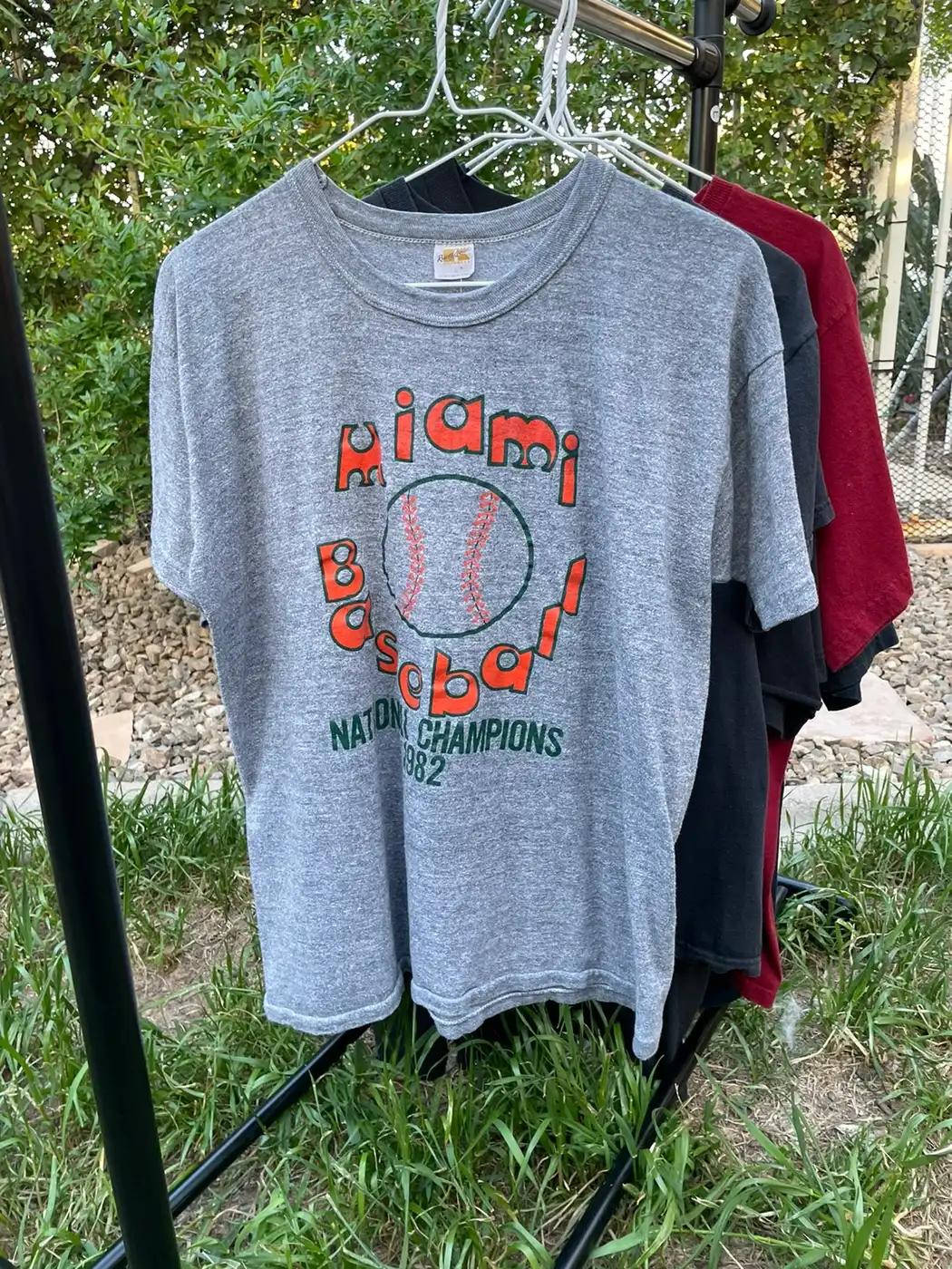 1982 University Of Miami Baseball National Champions T-Shirt Sweatshirt Pullover Hoodie Reprinted Full Color Full Size Gift For NCAA Fans - Image 2