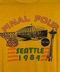 1984 Seattle NCAA Final Four - Collegiate Pacific T-Shirt Sweatshirt Pullover Hoodie Reprinted Full Color Full Size Gift For NCAA Fans