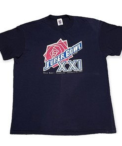 1987 Logo 7 Superbowl Xxi Pasadena Vintage Usa Made Tshirt Pullover Hoodie Crewneck Sweatshirt Reprinted Full Color Full Size Gifts For NFL Fans