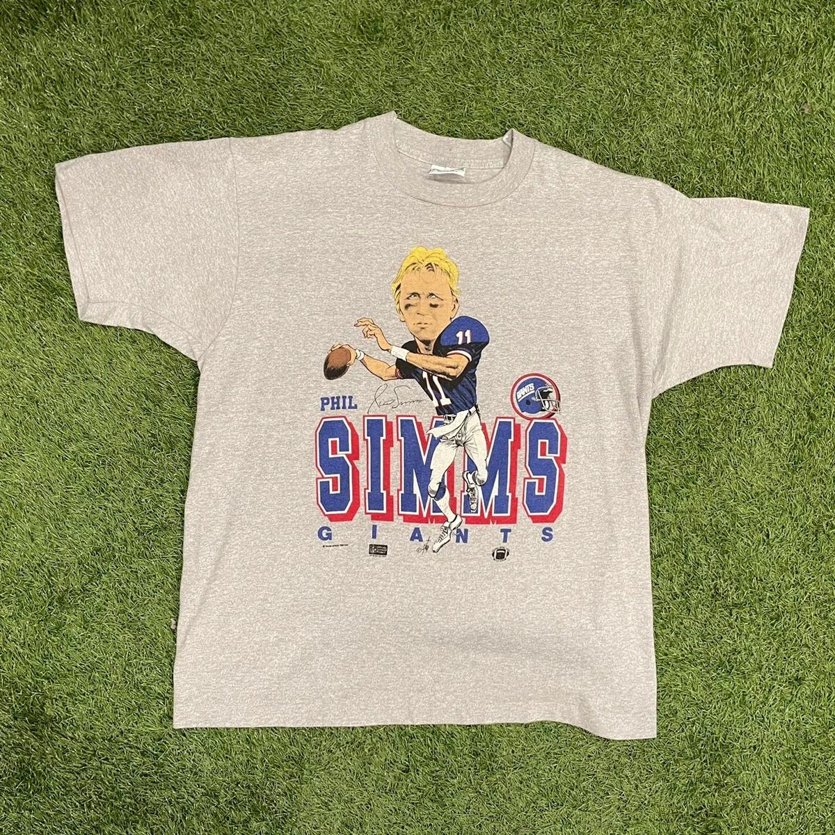 1987 New York Giants Caricature Tshirt Pullover Hoodie Crewneck Sweatshirt Reprinted Full Color Full Size Gifts For NFL Fans