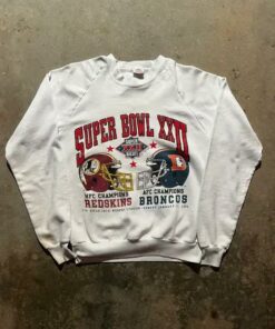 1988 Super Bowl Xxii Graphic San Diego Jack Murphy Stadium Tshirt Crewneck Sweatshirt Pullover Hoodie Reprinted Full Color Full Size Gifts for NBA Fans