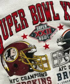 1988 Super Bowl Xxii Graphic San Diego Jack Murphy Stadium Tshirt Crewneck Sweatshirt Pullover Hoodie Reprinted Full Color Full Size Gifts for NBA Fans