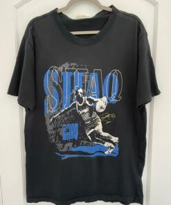 1990s Shaq Tshirt Hoodie Crewneck Sweatshirt Reprinted Full Color Full Size Gifts for NBA Fans