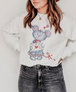 1990's "Ugly Mouse" Grandma Fashion Sweatshirt - Valentines Gift