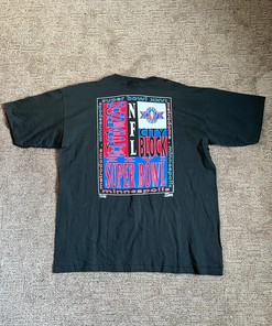 1991 Super Bowl Xxvi City Block Promo Tshirt Pullover Hoodie Crewneck Sweatshirt Reprinted Full Color Full Size Gifts For NFL Fans
