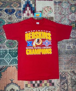 1991 Vintage Style NFL Washington Redskins Nfc Champions Tshirt Pullover Hoodie Crewneck Sweatshirt Reprinted Full Color Full Size Gifts For NFL Fans