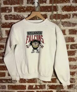 1993 Tazmanian Devil Atlanta Falcons Tshirt Crewneck Sweatshirt Pullover Hoodie Reprinted Full Color Full Size Gifts for NBA Fans