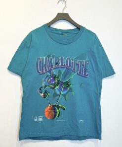 1994 NBA Charlotte Hornets Tshirt Hoodie Crewneck Sweatshirt Reprinted Full Color Full Size Gifts for NBA Fans