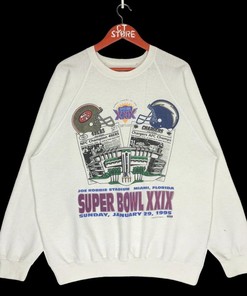1994 NFL Super Bowl Stadium Tshirt Pullover Hoodie Crewneck Sweatshirt Reprinted Full Color Full Size Gifts For NFL Fans