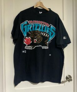 1994 Starter Vancouver Grizzlies Tshirt Hoodie Crewneck Sweatshirt Reprinted Full Color Full Size Gifts for NBA Fans
